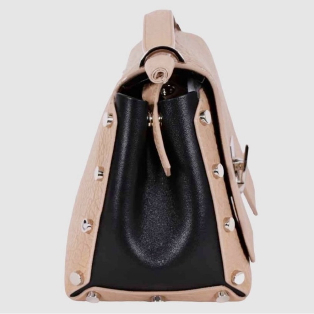 Jimmy Choo Lockett City Grainy Leather Beige Bag - Picture 5 of 14